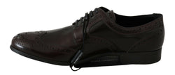 Dolce & Gabbana Brown Leather Broques Oxford Wingtip Shoes - GENUINE AUTHENTIC BRAND LLC  
