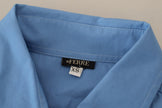 Ferre Blue Cotton Long Sleeves Collared Button Down Top - GENUINE AUTHENTIC BRAND LLC  