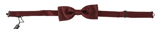 Dolce & Gabbana Men Maroon 100% Silk Faille Adjustable Men  Neck Bow Tie - GENUINE AUTHENTIC BRAND LLC  