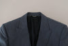Dolce & Gabbana Blue Wool Stretch Slim Fit Jacket Blazer - GENUINE AUTHENTIC BRAND LLC  
