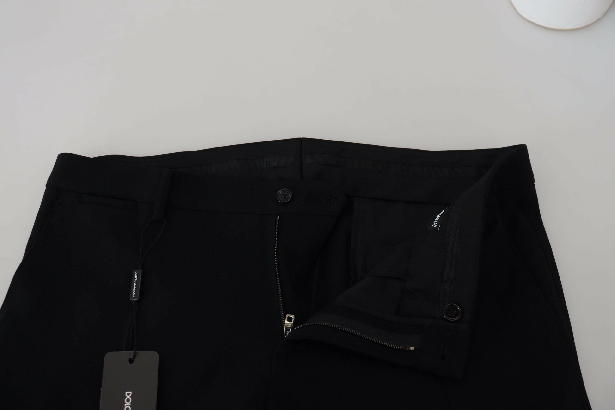 Dolce & Gabbana Black Wool Convertible Men Pants - GENUINE AUTHENTIC BRAND LLC  