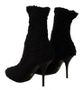 Dolce & Gabbana Black Stiletto Heels Mid Calf Women Boots - GENUINE AUTHENTIC BRAND LLC  