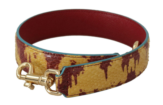 Dolce & Gabbana Yellow Red Leather Gold Tone Shoulder Strap - GENUINE AUTHENTIC BRAND LLC  