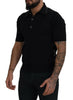 Dolce & Gabbana Black Cotton Silk Polo Shortsleeve T-shirt - GENUINE AUTHENTIC BRAND LLC  