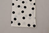 Dolce & Gabbana White Polka Dots Neck Wrap Shawl Scarf - GENUINE AUTHENTIC BRAND LLC  