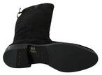 Dolce & Gabbana Black Suede Knee High Flat Boots Shoes - GENUINE AUTHENTIC BRAND LLC  