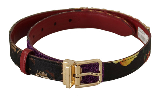 Dolce & Gabbana Multicolor Patchwork Leather Gold Metal Buckle Belt - GENUINE AUTHENTIC BRAND LLC  