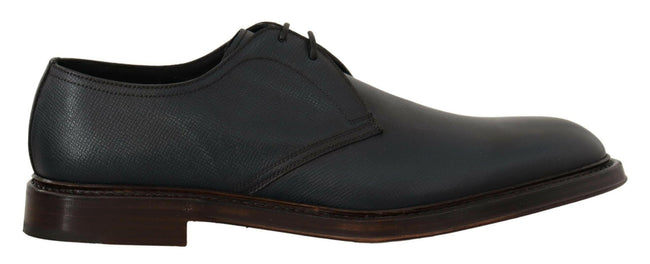 Dolce & Gabbana Blue Leather Derby Formal Shoes - GENUINE AUTHENTIC BRAND LLC  
