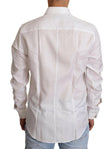 Dolce & Gabbana White Cotton Dress Formal MARTINI Shirt - GENUINE AUTHENTIC BRAND LLC  