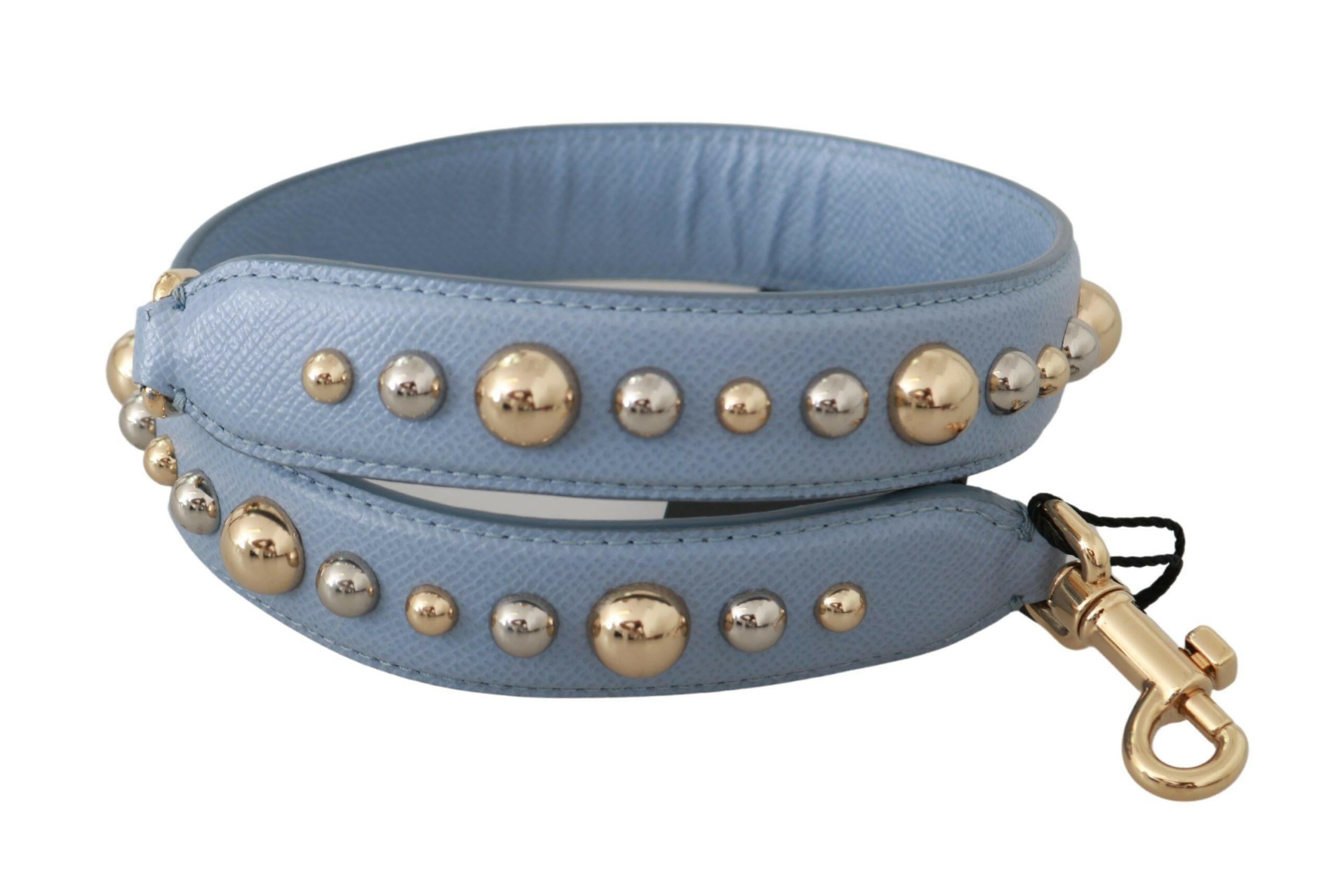 Dolce & Gabbana Blue Leather Handbag Accessory Shoulder Strap - GENUINE AUTHENTIC BRAND LLC  