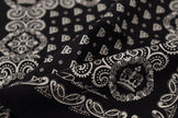 Dolce & Gabbana Black Silk DG Logo Crown Square Handkerchief Scarf - GENUINE AUTHENTIC BRAND LLC  