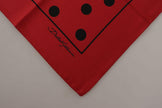Dolce & Gabbana Red Polka Dots DG Print Square Handkerchief Scarf - GENUINE AUTHENTIC BRAND LLC  