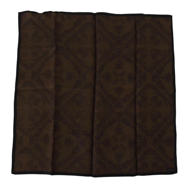 Scotch & Soda Brown Patterned Wrap Square Handkerchief Scarf - GENUINE AUTHENTIC BRAND LLC  