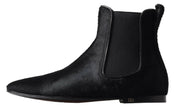 Dolce & Gabbana Black Leather Chelsea Men Ankle Boots Shoes - GENUINE AUTHENTIC BRAND LLC  