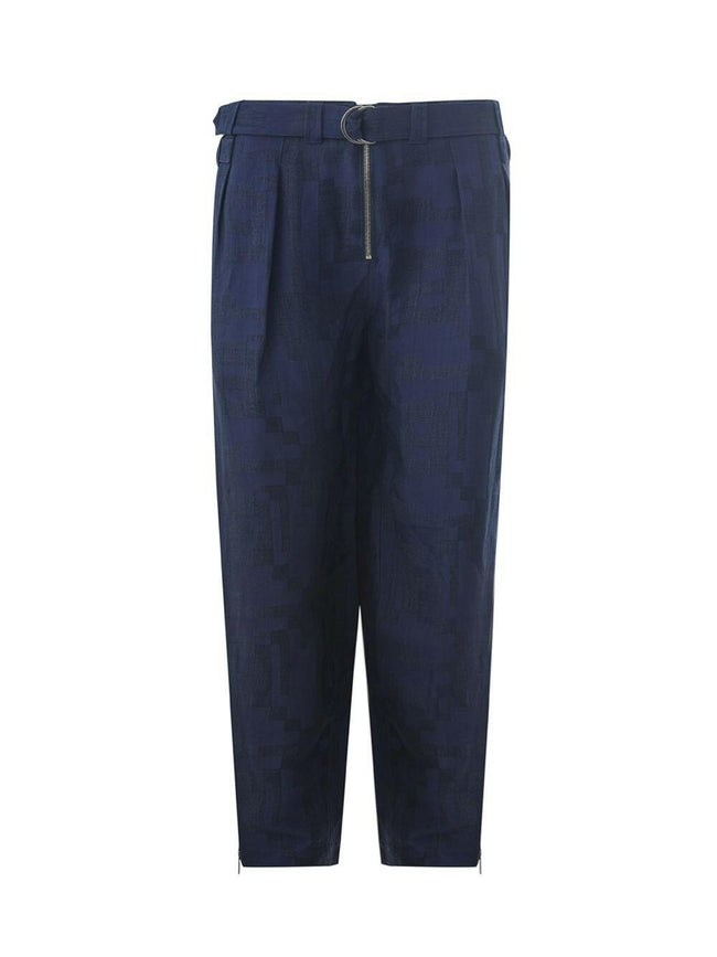 Emporio Armani Relaxed Fit Linen Trousers with Belt - GENUINE AUTHENTIC BRAND LLC  