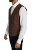 Dolce & Gabbana Brown Wool Silk Waistcoat Vest - GENUINE AUTHENTIC BRAND LLC  