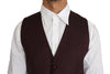 Dolce & Gabbana Purple Pattern Wool Silk Waistcoat Vest - GENUINE AUTHENTIC BRAND LLC  