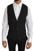 Dolce & Gabbana Gray Solid 100% Wool Waistcoat Vest
