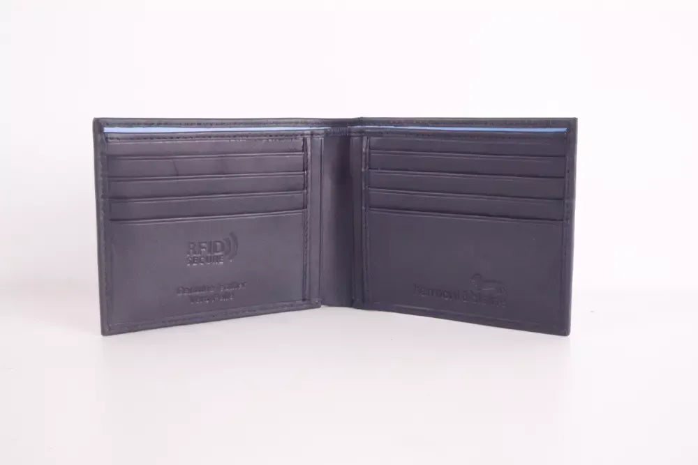 Harmont & Blaine Blue Leather Wallet - GENUINE AUTHENTIC BRAND LLC  
