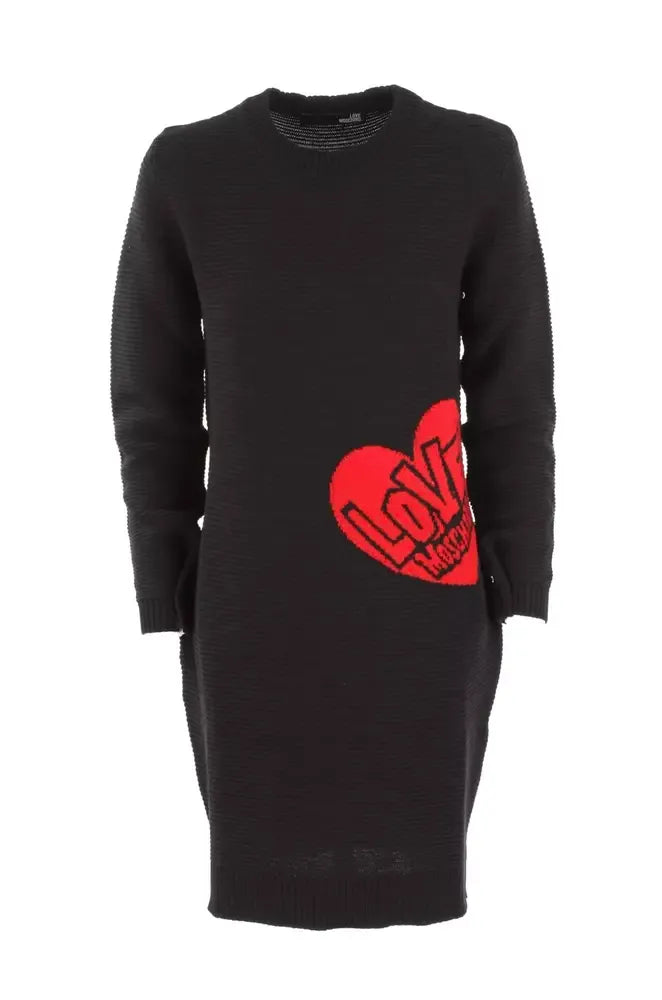 Love Moschino Black Wool Dress - GENUINE AUTHENTIC BRAND LLC  