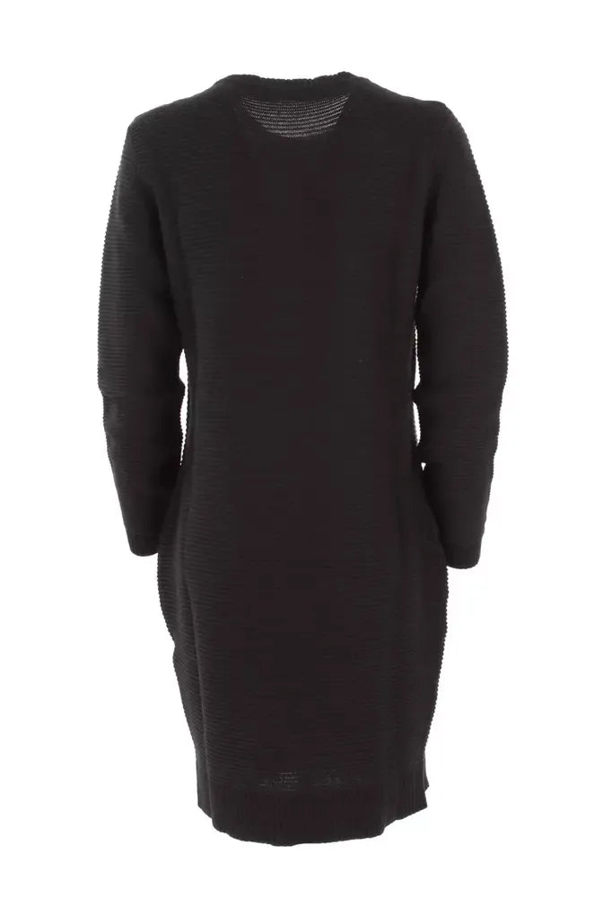 Love Moschino Black Wool Dress - GENUINE AUTHENTIC BRAND LLC  