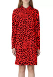 Love Moschino Red Viscose Dress - GENUINE AUTHENTIC BRAND LLC  