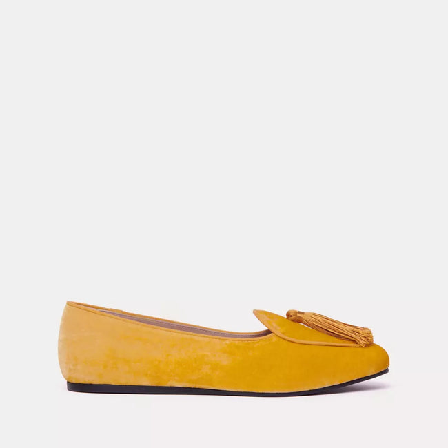 Charles Philip Yellow Leather Flat Shoe - GENUINE AUTHENTIC BRAND LLC  