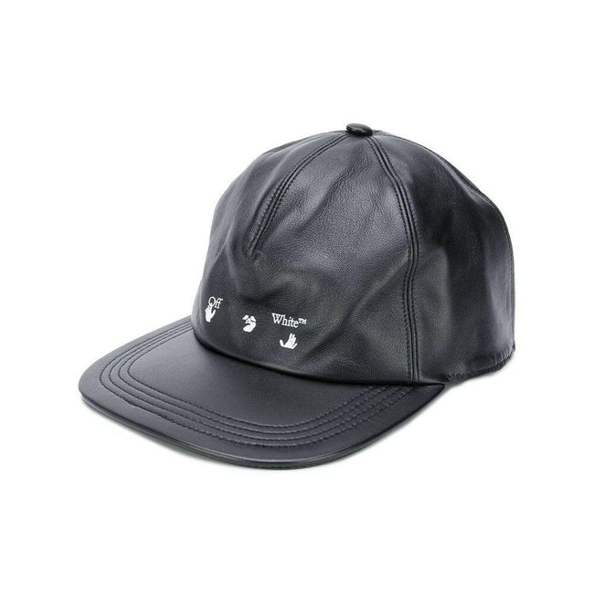 Off-White Black Leather Hats & Cap - GENUINE AUTHENTIC BRAND LLC  