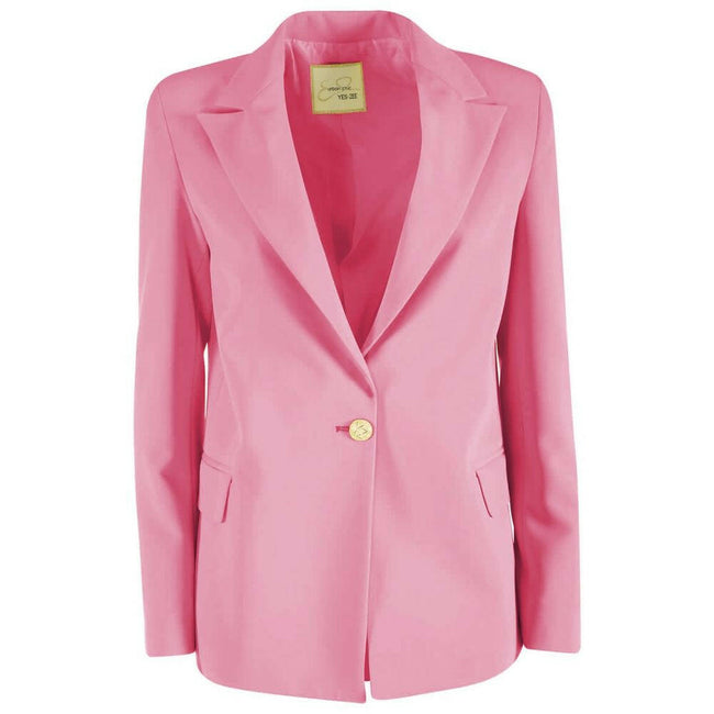 Yes Zee Pink Polyester Suits & Blazer