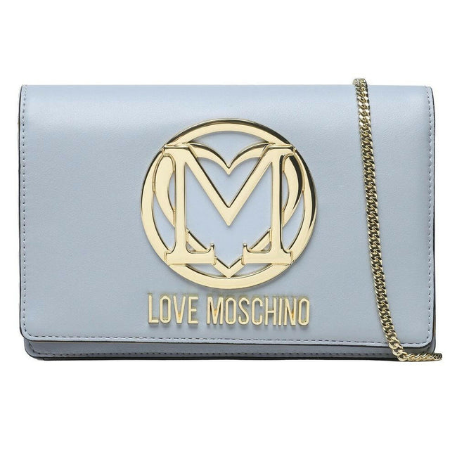 Love Moschino Elegant Faux Leather Shoulder Bag with Gold Accents.