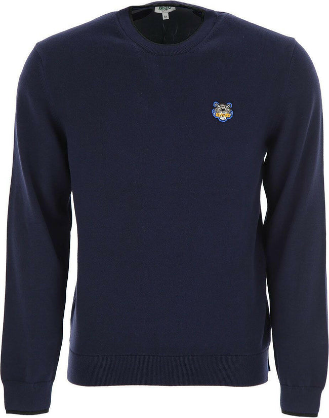 Kenzo Blue Cotton Sweater - GENUINE AUTHENTIC BRAND LLC  