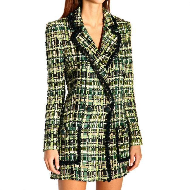 Elisabetta Franchi Green Viscose Suits & Blazer - GENUINE AUTHENTIC BRAND LLC  