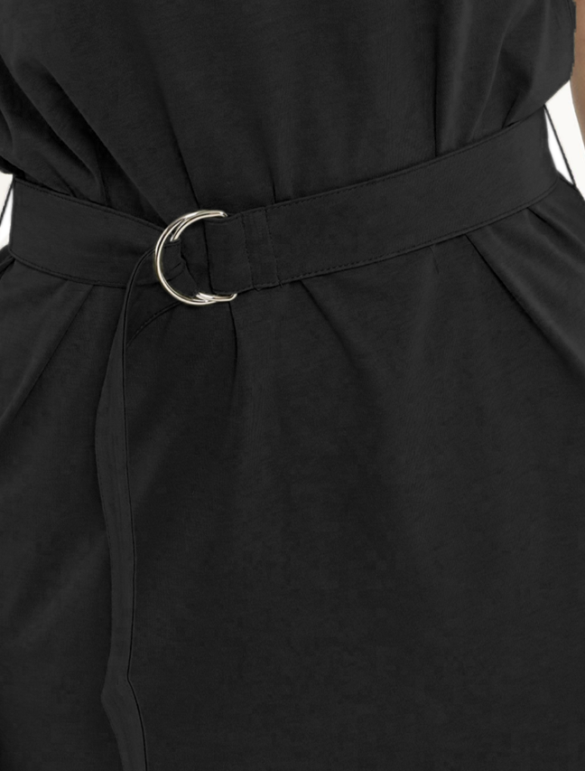 Imperfect Black Cotton Dress - GENUINE AUTHENTIC BRAND LLC  