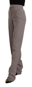 Armani Brown High Waist Silk Tapered Long Pants - GENUINE AUTHENTIC BRAND LLC  