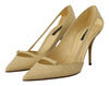 Dolce & Gabbana Yellow Exotic Leather Stiletto Heel Pumps Shoes