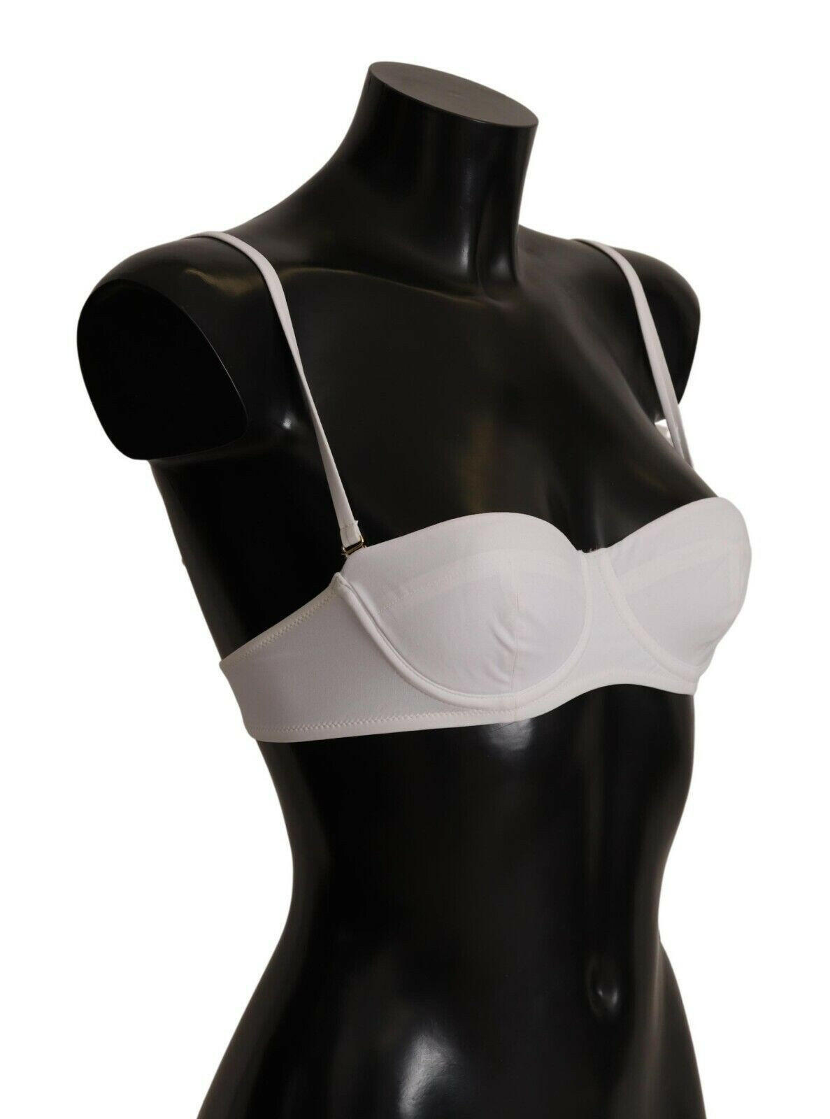 Dolce & Gabbana White Nylon Semi Pad Balconnet Bra Underwear - GENUINE AUTHENTIC BRAND LLC  