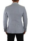 Dolce & Gabbana Blue Cotton Linen Slim Fit Jacket Coat Blazer - GENUINE AUTHENTIC BRAND LLC  