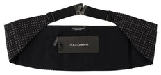 Dolce & Gabbana Black Polka Dot Wide Waist Men Belt Cummerband - GENUINE AUTHENTIC BRAND LLC  