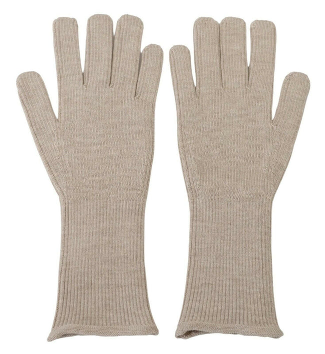 Dolce & Gabbana Ivory Cashmere Silk Hands Mitten Mens Gloves - GENUINE AUTHENTIC BRAND LLC  