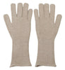 Dolce & Gabbana Ivory Cashmere Silk Hands Mitten Mens Gloves - GENUINE AUTHENTIC BRAND LLC  