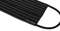 Dolce & Gabbana Black White Stripes Elastic Ear Strap One Size Face Mask