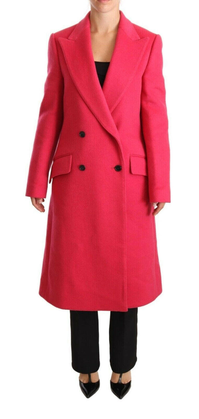 Dolce & Gabbana Pink Double Breasted Trenchcoat Jacket - GENUINE AUTHENTIC BRAND LLC  