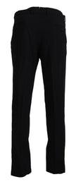 BENCIVENGA Black Straight Fit Men Formal Trousers Pants - GENUINE AUTHENTIC BRAND LLC  
