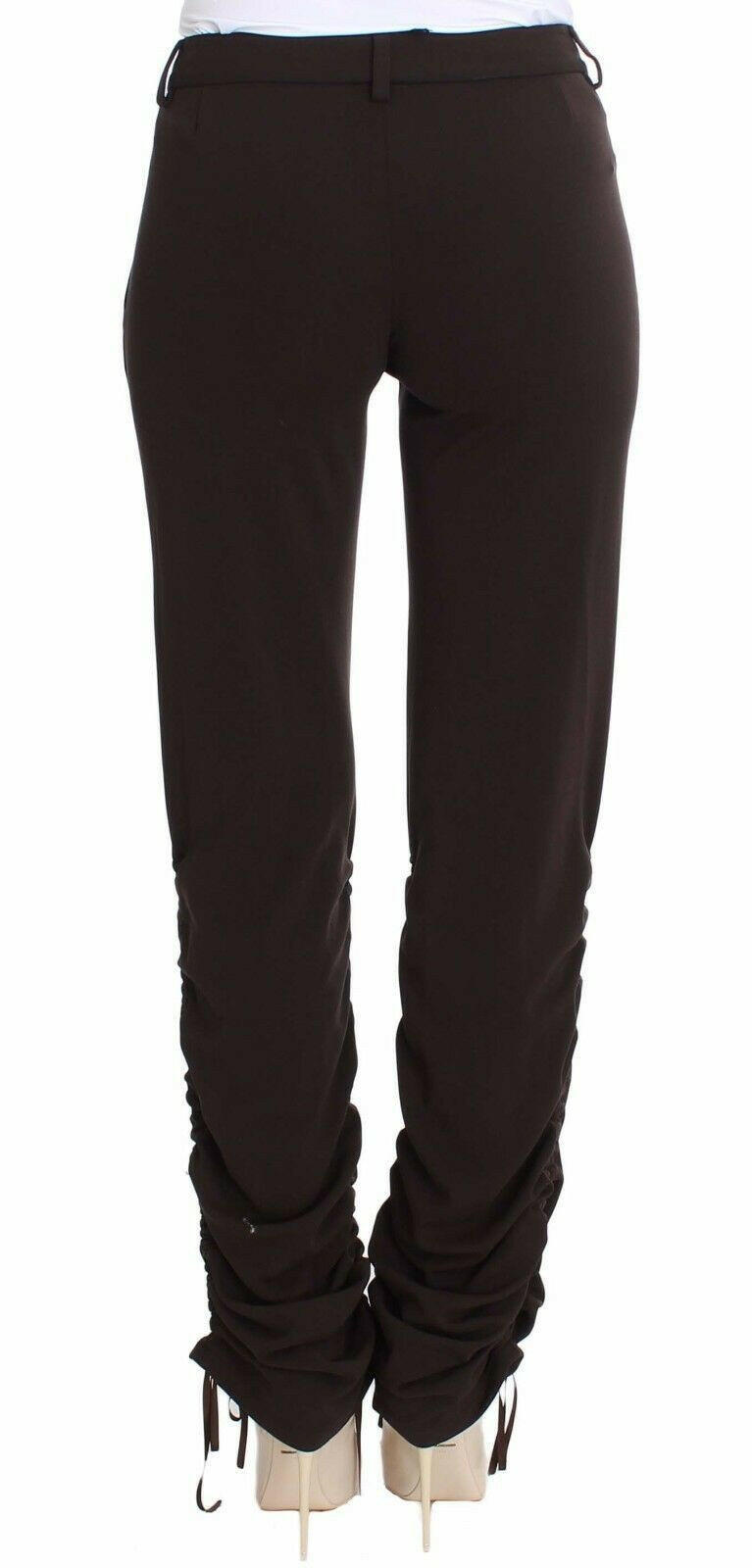 Ermanno Scervino Brown Stretch Casual Trousers Pants - GENUINE AUTHENTIC BRAND LLC  