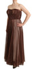 Dolce & Gabbana Metallic Bronze Polyester Maxi Gown Dress - GENUINE AUTHENTIC BRAND LLC  