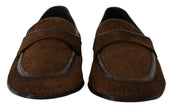Dolce & Gabbana Brown Exotic Leather Mens Slip On Loafers Shoes - GENUINE AUTHENTIC BRAND LLC  