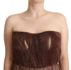 Dolce & Gabbana Metallic Bronze Polyester Maxi Gown Dress - GENUINE AUTHENTIC BRAND LLC  
