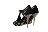Dolce & Gabbana Black Crystals T-strap Heels Pumps Shoes - GENUINE AUTHENTIC BRAND LLC  