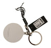 Dolce & Gabbana White Leather Fish Metal Silver Tone Keyring Keychain - GENUINE AUTHENTIC BRAND LLC  