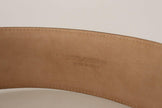 Dolce & Gabbana Maroon Leather Gold Metal Oval Buckle Belt - GENUINE AUTHENTIC BRAND LLC  